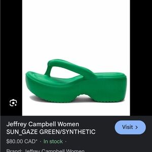 Jeffrey Campbell Bold Green Platform Sandals